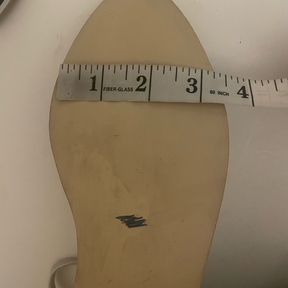 Silver Perforated Ankle Strap Stacked Heel Custom Made Dance Shoes size 7 - Picture 14 of 15